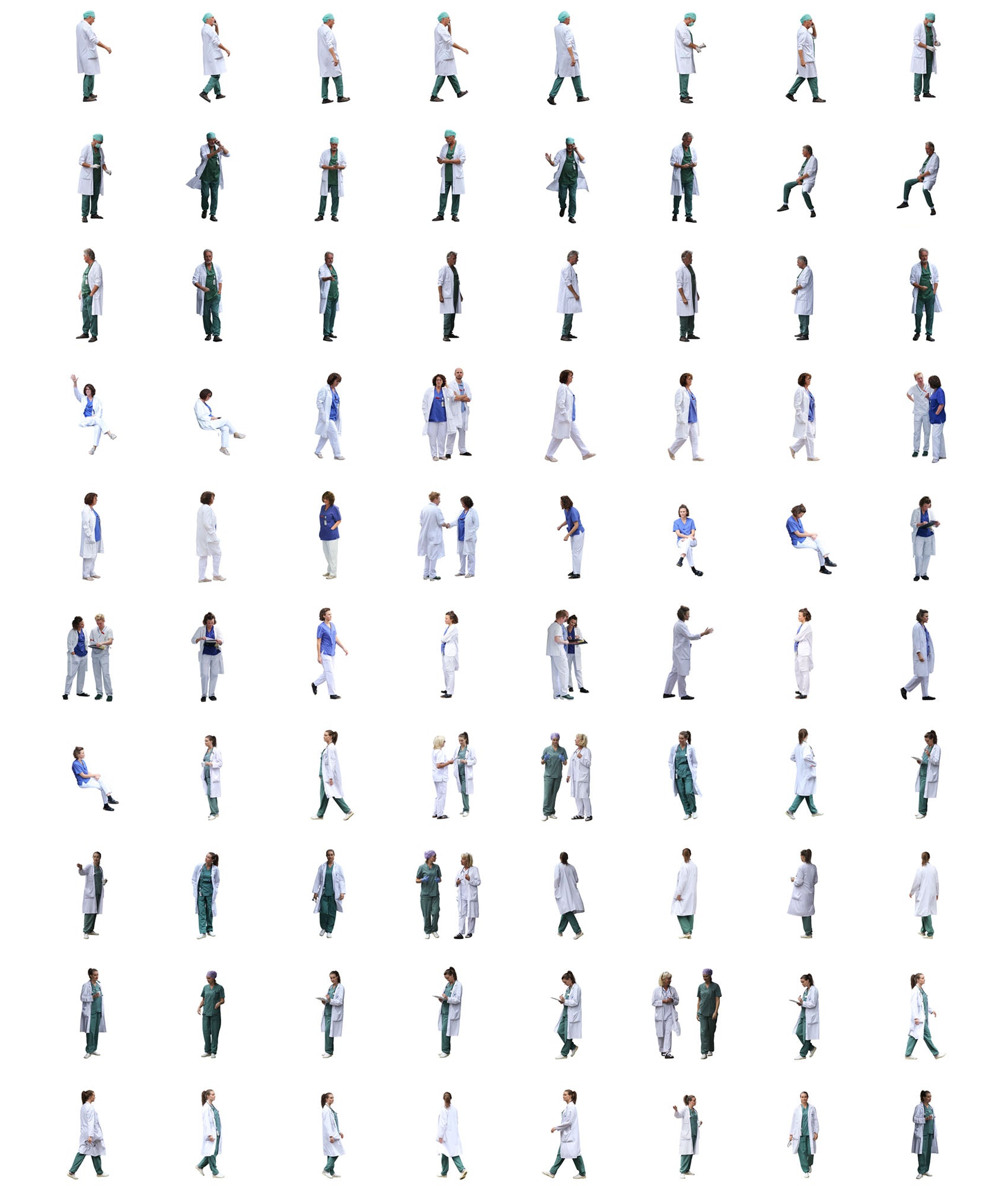 Cutout People Package - Medical / Hospital
