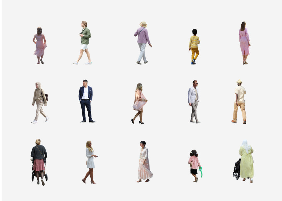 Cutout People Package - Summer Colors
